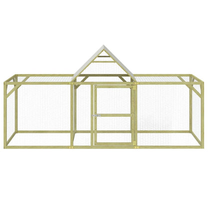 vidaXL Pollaio 300x100x150 cm in Legno di Pino Massello Impregnato