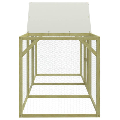 vidaXL Pollaio 300x100x150 cm in Legno di Pino Massello Impregnato