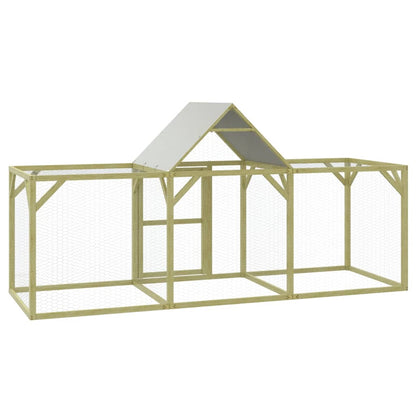 vidaXL Pollaio 300x100x150 cm in Legno di Pino Massello Impregnato