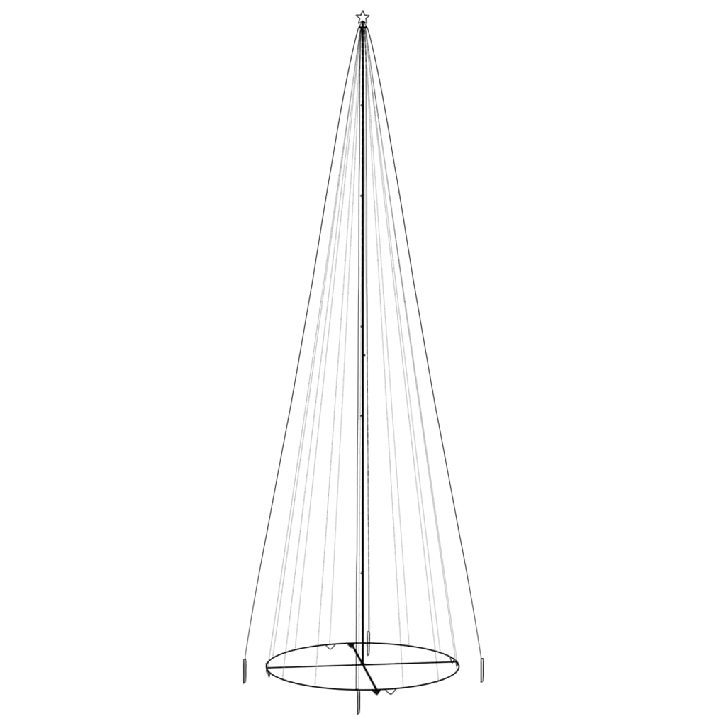 Albero di Natale a Cono Bianco Freddo 1134 LED 230x800 cm