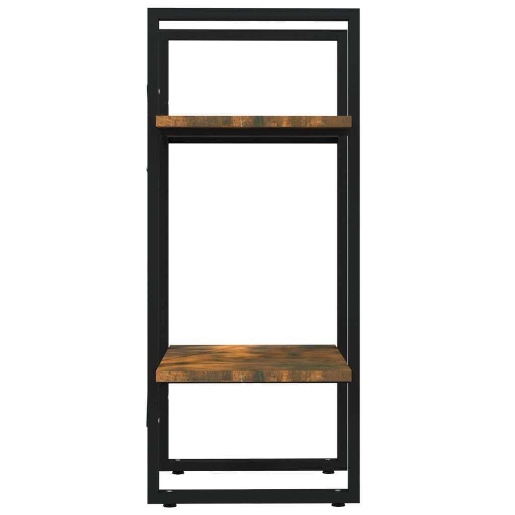 vidaXL Libreria a 2 Ripiani Rovere Fumo 40x30x70 cm Legno Multistrato