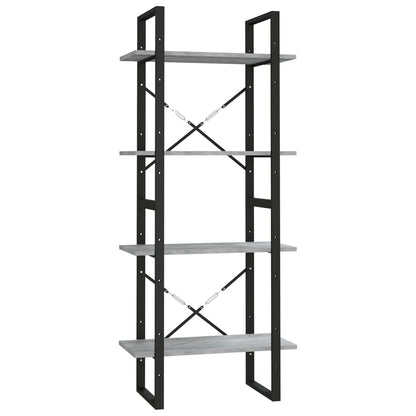 vidaXL Libreria 4 Ripiani Grigio Sonoma 60x30x140 cm Legno Multistrato VIDAXL