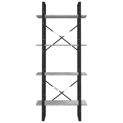 vidaXL Libreria 4 Ripiani Grigio Sonoma 60x30x140 cm Legno Multistrato VIDAXL