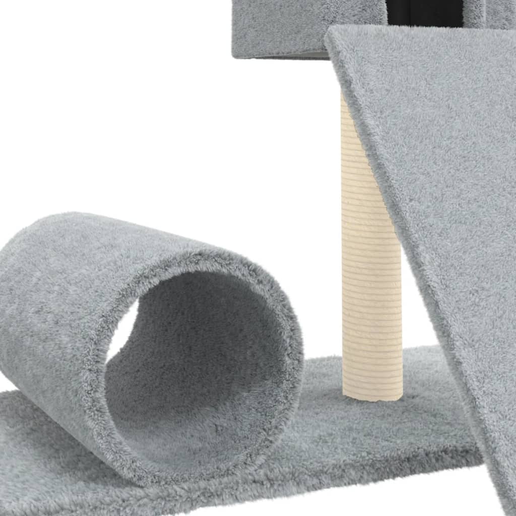 vidaXL Albero per Gatti con Tiragraffi in Sisal Grigio Chiaro 59 cm