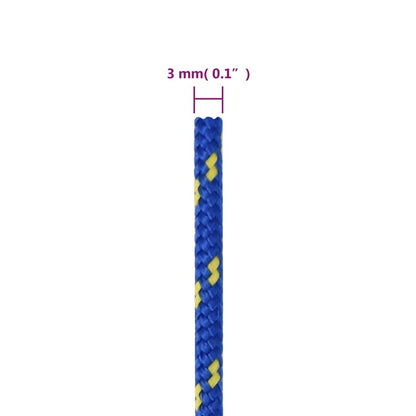 vidaXL Corda per barca Blu 3 mm 100 m in Polipropilene