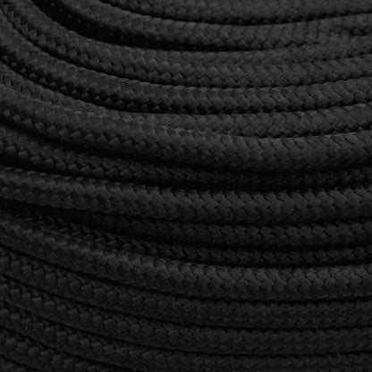 vidaXL Corda per barca Completamente Nera 6 mm 100 m in Polipropilene