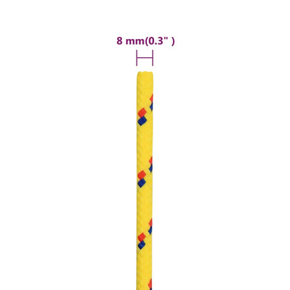 vidaXL Corda per barca Gialla 8 mm 250 m in Polipropilene
