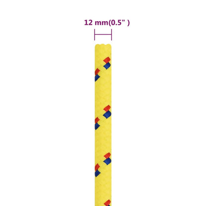 vidaXL Corda per barca Gialla 12 mm 100 m in Polipropilene