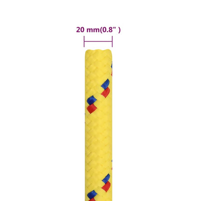 vidaXL Corda per barca Gialla 20 mm 50 m in Polipropilene