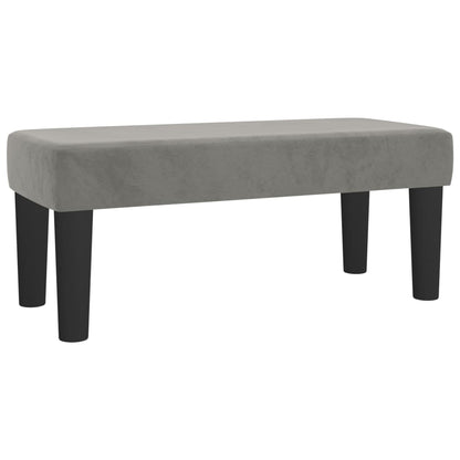 vidaXL Panca Grigio Chiaro 70x30x30 cm in Velluto