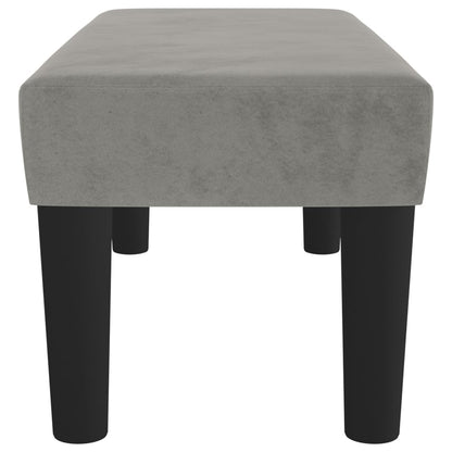 vidaXL Panca Grigio Chiaro 70x30x30 cm in Velluto