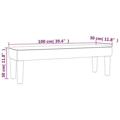 vidaXL Panca Grigio Chiaro 100x30x30 cm in Tessuto