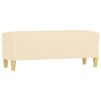 vidaXL Panca Crema 100x35x41 cm in Tessuto