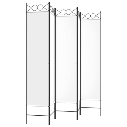 vidaXL Divisorio a 5 Pannelli Bianco 200x200 cm Tessuto