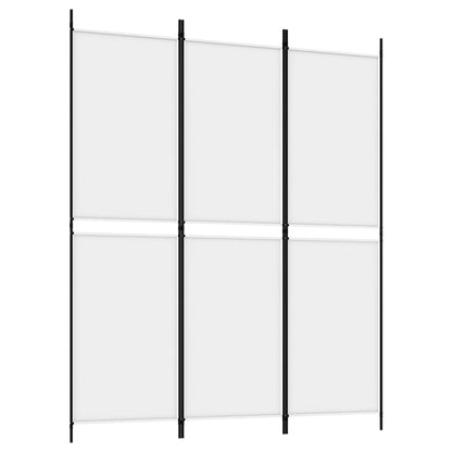 vidaXL Divisorio a 3 Pannelli bianco 150x180 cm in Tessuto