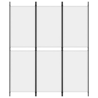 vidaXL Divisorio a 3 Pannelli bianco 150x180 cm in Tessuto