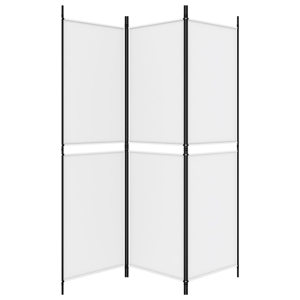 vidaXL Divisorio a 3 Pannelli bianco 150x180 cm in Tessuto