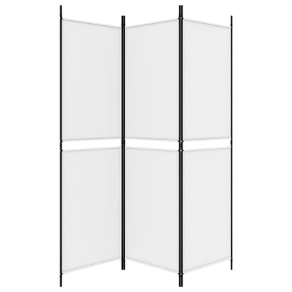 vidaXL Divisorio a 3 Pannelli bianco 150x180 cm in Tessuto