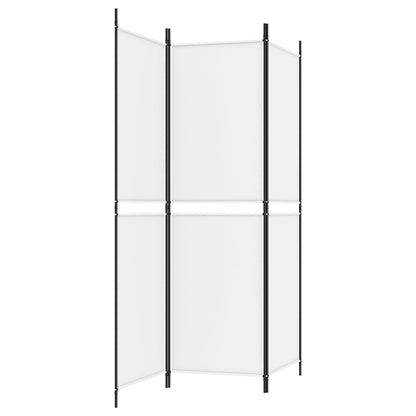 vidaXL Divisorio a 3 Pannelli bianco 150x180 cm in Tessuto