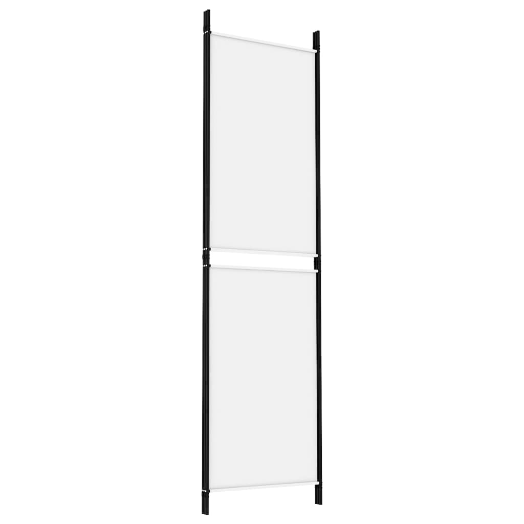 vidaXL Divisorio a 3 Pannelli bianco 150x180 cm in Tessuto