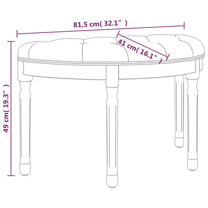 vidaXL Panca Grigio Scuro 81,5x41x49 cm in Tessuto