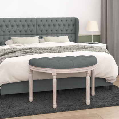 vidaXL Panca Grigio Scuro 81,5x41x49 cm in Tessuto