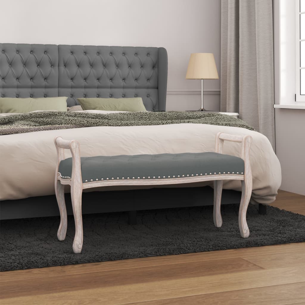 vidaXL Panca Grigio Scuro 110x45x60 cm in Tessuto