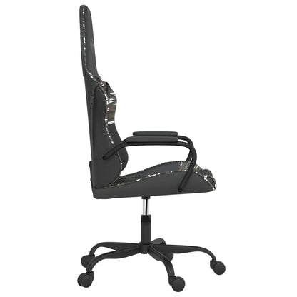 vidaXL Sedia da Gaming Nero e Mimetico in Similpelle