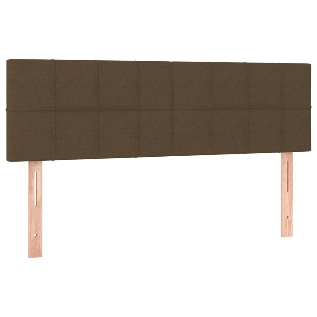 vidaXL Giroletto a Molle con Materasso Marrone Scuro 140x200cm Tessuto