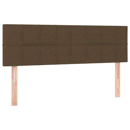 vidaXL Giroletto a Molle con Materasso Marrone Scuro 140x200cm Tessuto
