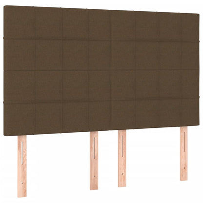 vidaXL Giroletto a Molle con Materasso Marrone Scuro 140x200cm Tessuto
