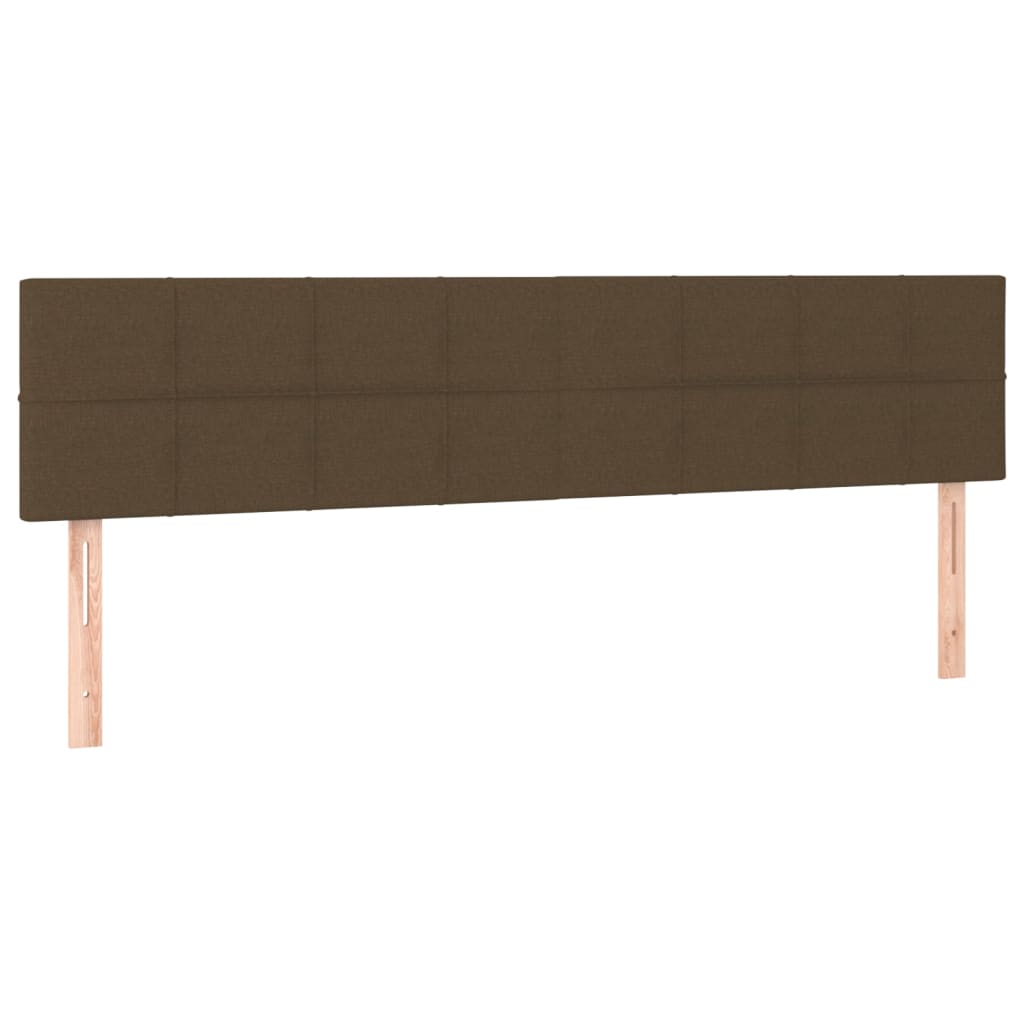 vidaXL Giroletto a Molle con Materasso Marrone Scuro 160x200cm Tessuto