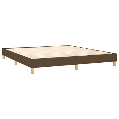 vidaXL Giroletto a Molle con Materasso Marrone Scuro 160x200cm Tessuto