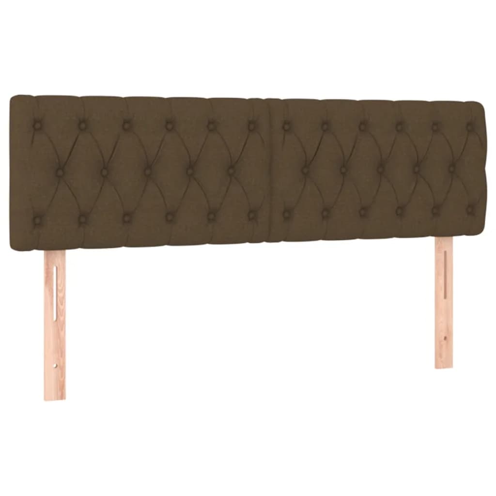 vidaXL Giroletto a Molle con Materasso Marrone Scuro 140x200cm Tessuto