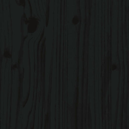 vidaXL Giroletto con Testiera Nero 200x200 cm in Legno Massello