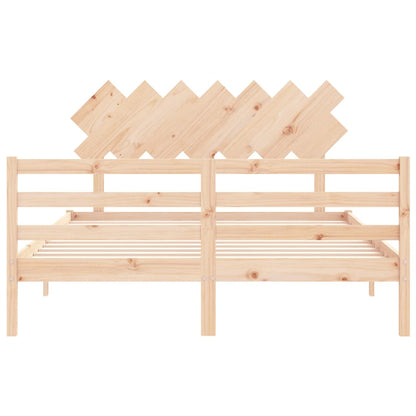 vidaXL Giroletto con Testiera 140x190 cm in Legno Massello