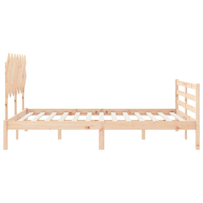 vidaXL Giroletto con Testiera 140x190 cm in Legno Massello