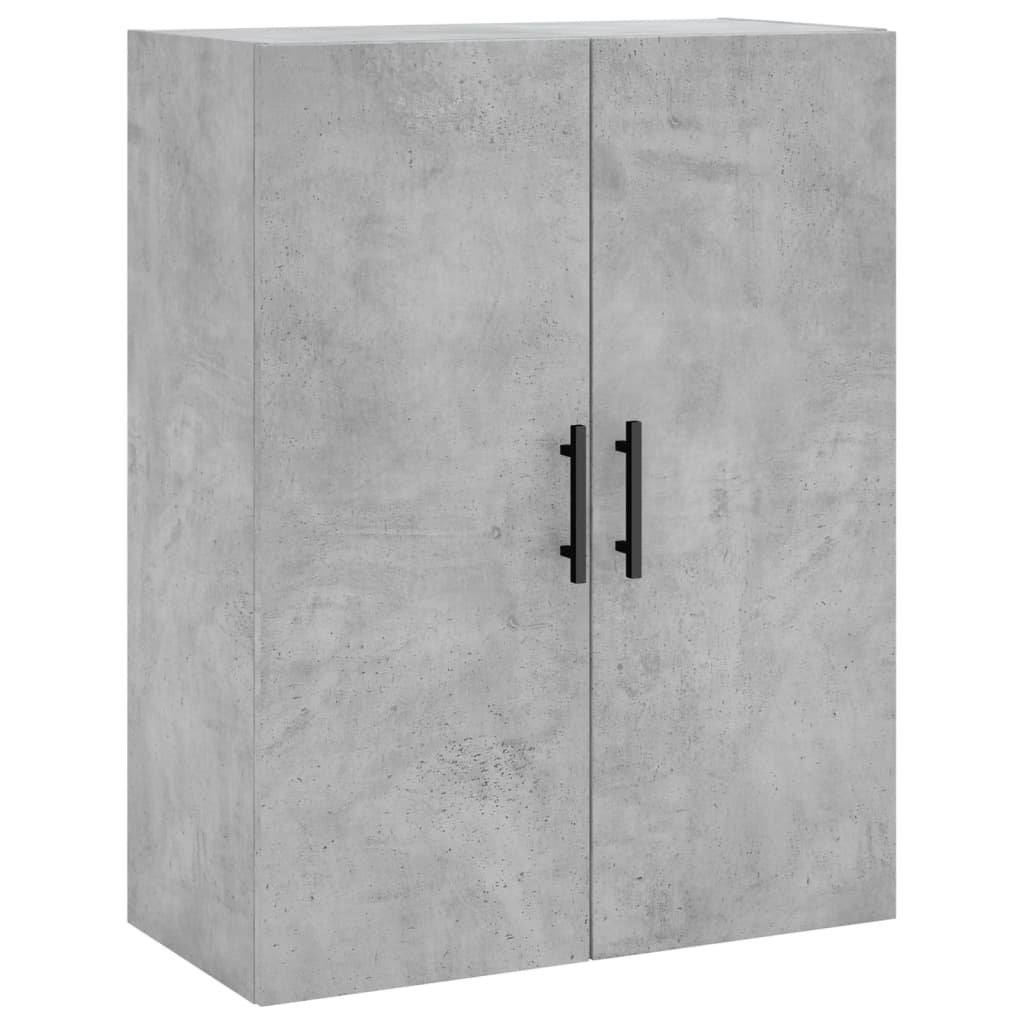 vidaXL Mobili a Parete 2 pz Grigio Cemento 69,5x34x90 cm