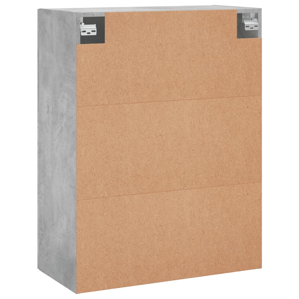 vidaXL Mobili a Parete 2 pz Grigio Cemento 69,5x34x90 cm