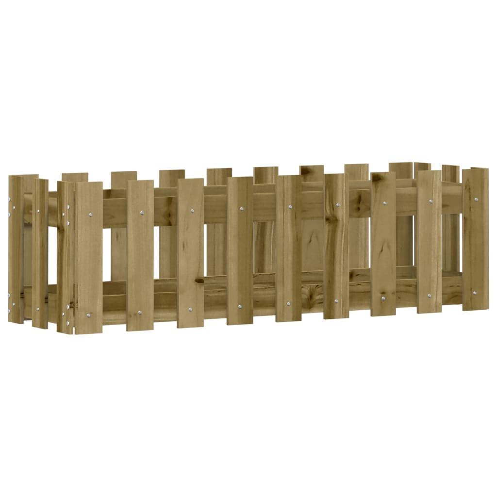 vidaXL Fioriera da Giardino Recinzione 100x30x30 cm in Pino Impregnato VIDAXL