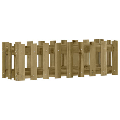 vidaXL Fioriera da Giardino Recinzione 100x30x30 cm in Pino Impregnato VIDAXL