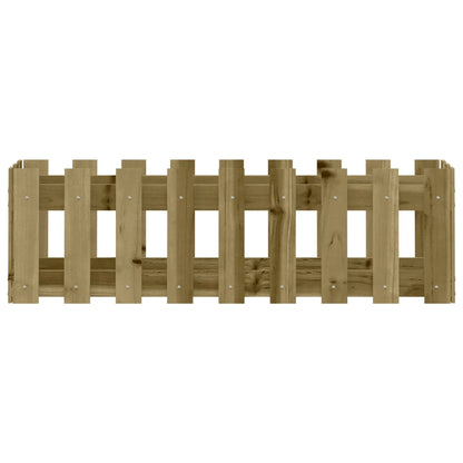 vidaXL Fioriera da Giardino Recinzione 100x30x30 cm in Pino Impregnato VIDAXL