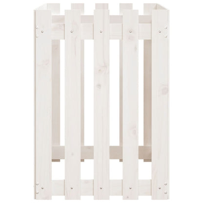 vidaXL Fioriera Giardino a Recinzione Bianca 100x50x70cm Massello Pino VIDAXL