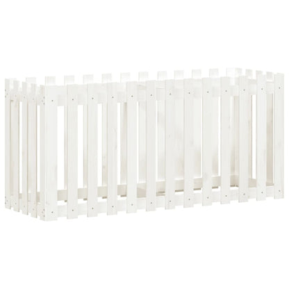 vidaXL Fioriera Giardino a Recinzione Bianca 150x50x70cm Massello Pino
