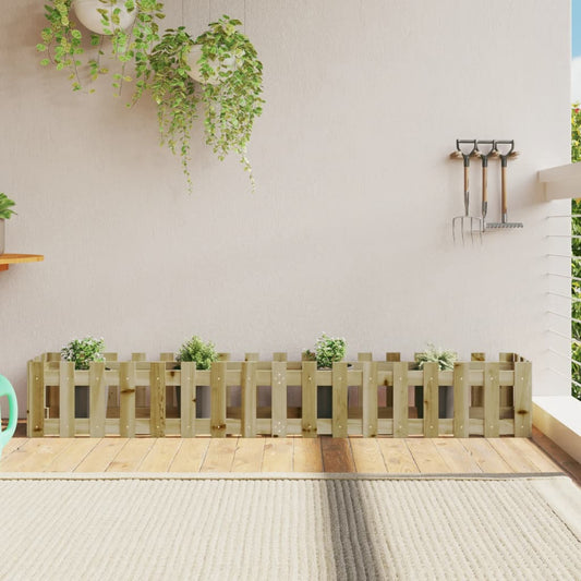 vidaXL Fioriera da Giardino Recinzione 200x30x30cm in Pino Impregnato VIDAXL
