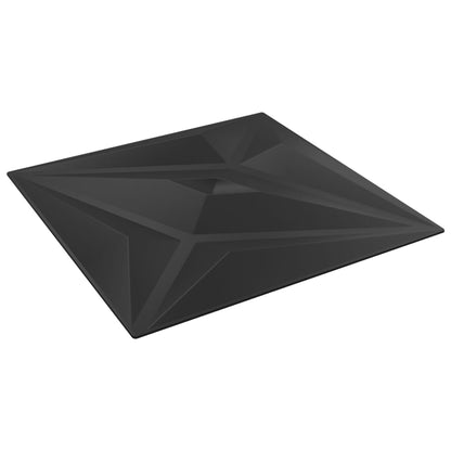 vidaXL Pannelli Murali 24 pz Neri 50x50 cm XPS 6 m² Stella
