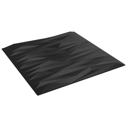 vidaXL Pannelli Murali 12 pz Neri 50x50 cm XPS 3 m² Pietra