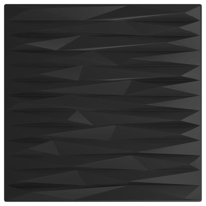 vidaXL Pannelli Murali 12 pz Neri 50x50 cm XPS 3 m² Pietra
