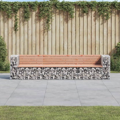 vidaXL Panca Giardino Design Gabbione 287x71x65,5 cm Massello Douglas