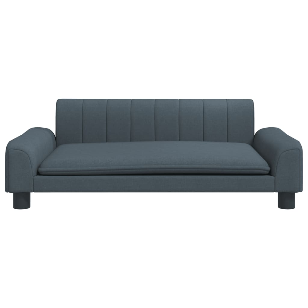 vidaXL Divano per Bambini Grigio Scuro 90x53x30 cm in Tessuto
